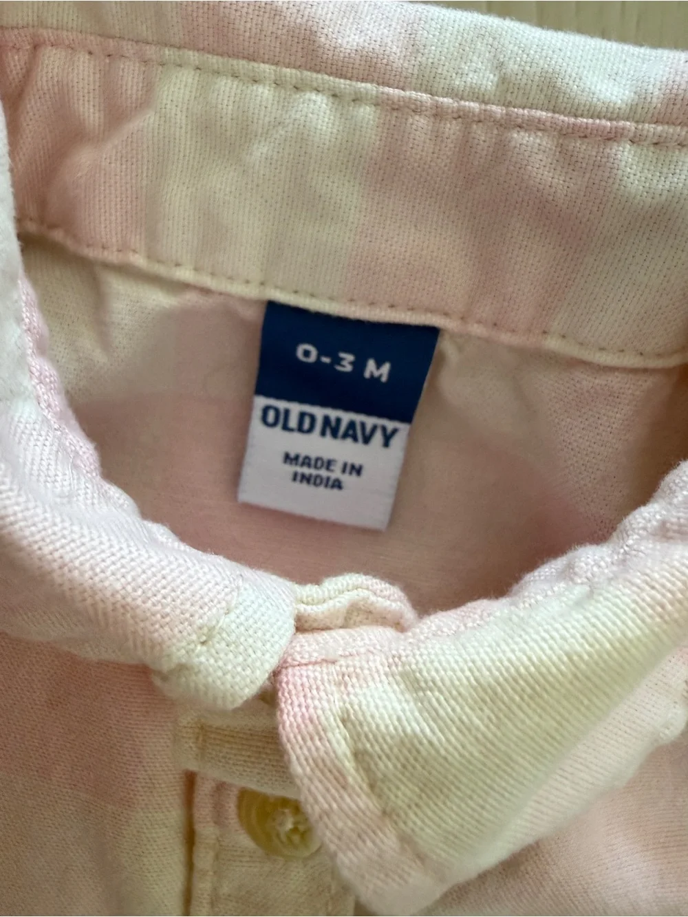 Old Navy Pink White Plaid Short-Sleeve Button-Down Shirt